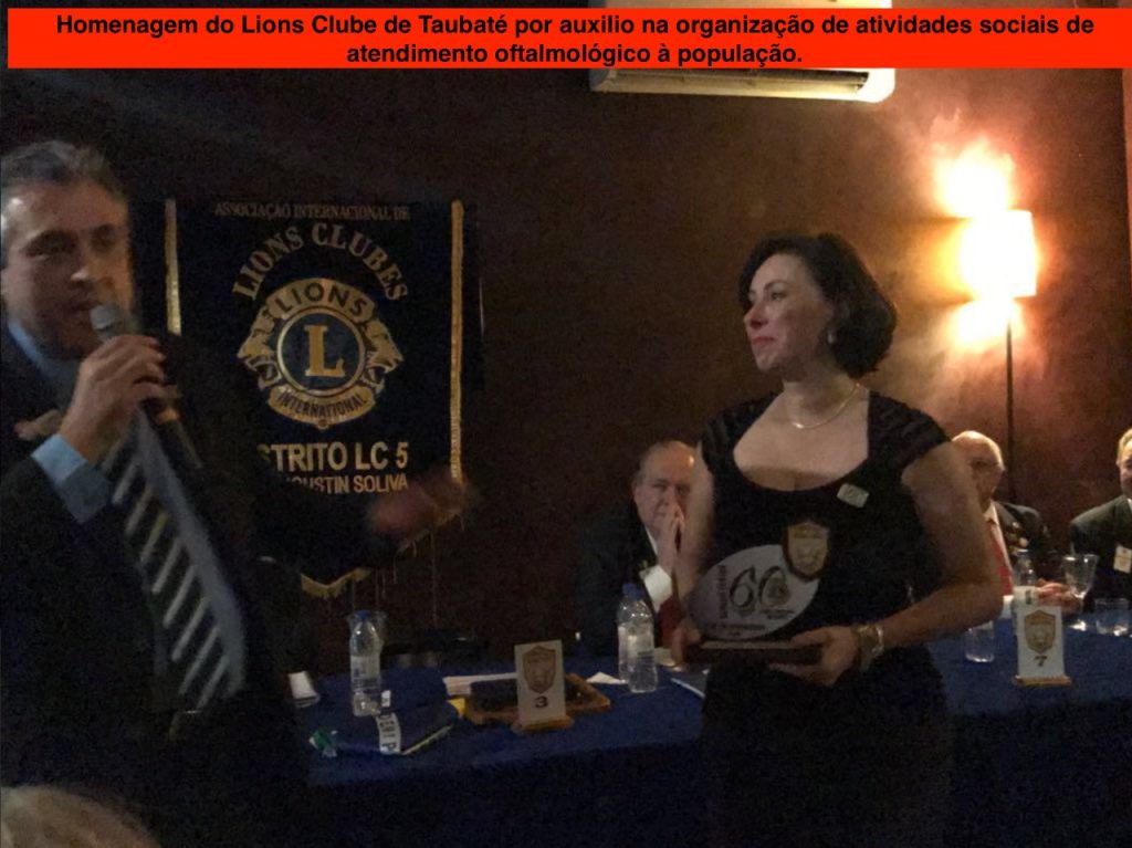 Homenagem do Lions Clube de Taubaté